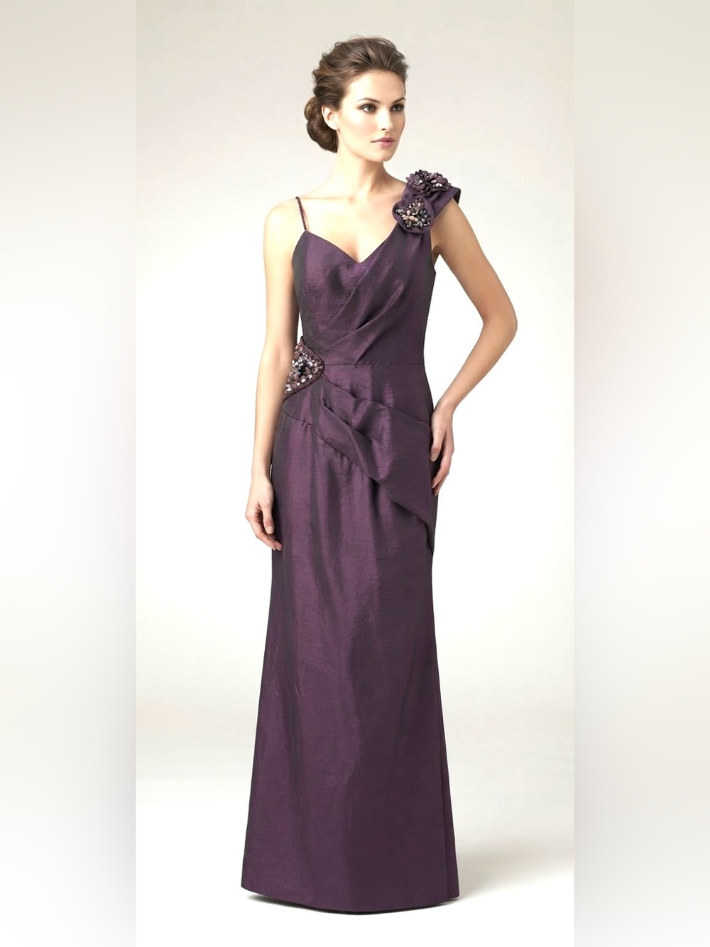 NW Nightway Wine Maxi Evening Dress 8